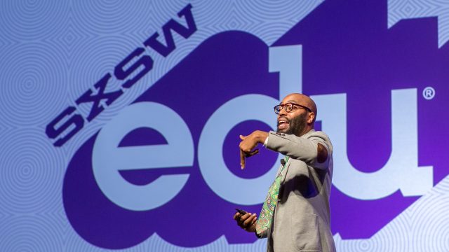 SXSWedu 2017 Keynote speaker, Christopher Emdin, photo by David Zacek.