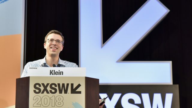 AUSTIN, TX - MARCH 09: Editor-at-large of Vox Ezra Klein speaks onstage at SXSW Featured Speaker: Ezra Klein during SXSW at Austin Convention Center on March 9, 2018 in Austin, Texas. (Photo by Chris Saucedo/Getty Images for SXSW)