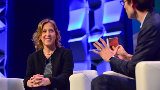 CEO of YouTube Susan Wojcicki (L) and Nicholas Thompson speak onstage at Navigating the Video Revolution in the Digital Age during SXSW on March 13, 2018 in Austin, Texas - Photo by Jason Bollenbacher/Getty Images for SXSW)