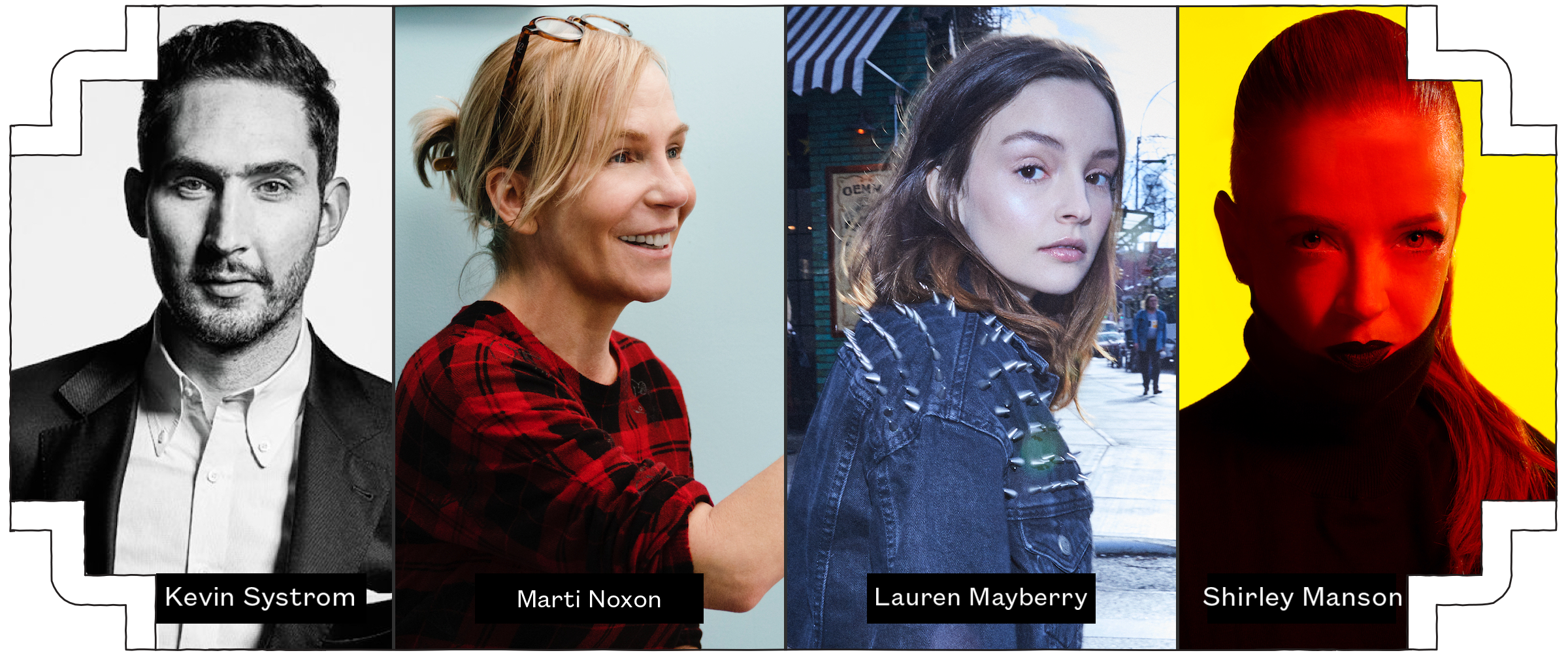 2019 SXSW Keynotes – Kevin Systrom, Marti Noxon (Photo by Patrick Harbron, AMC), Lauren Mayberry, and Shirley Manson