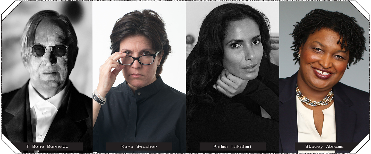 2019 SXSW Keynotes T Bone Burnett and Kara Swisher, and 2019 SXSW Featured Speakers Padma Lakshmi and Stacey Abrams 