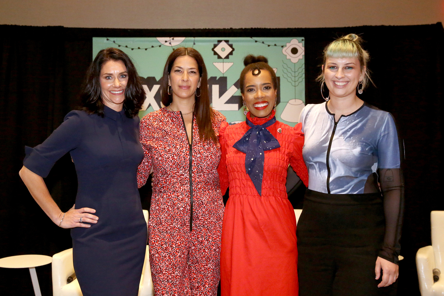 (L-R) Jennifer DaSilva, Rebecca Minkoff, Kimberly Jenkins, and Becca McCharen-Tran onstage at Feminist Rising: Why Brands Must Take a Stand.