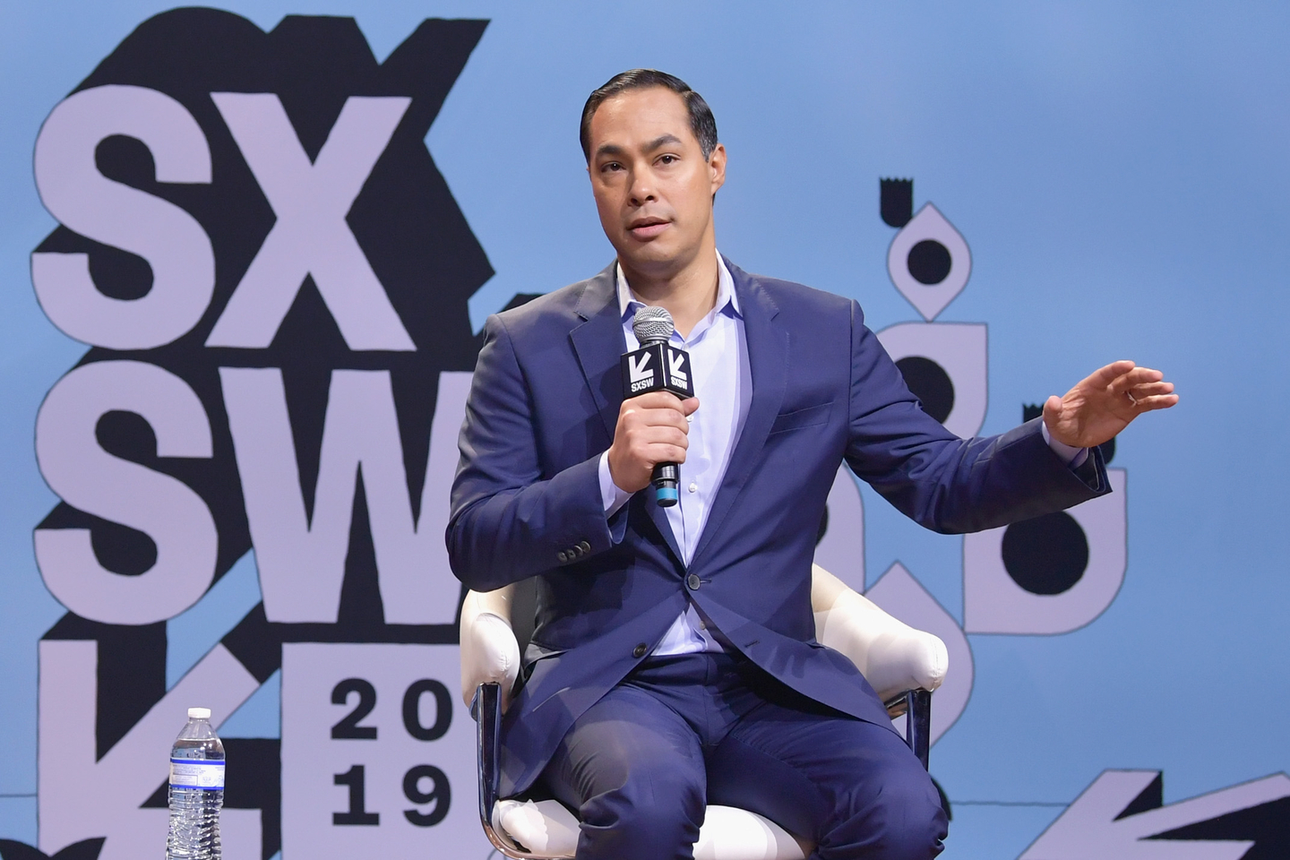 Former U.S. Secretary of Housing & Urban Development Julián Castro speaks onstage at Conversations About America's Future at Austin City Limits Live at the Moody Theater.