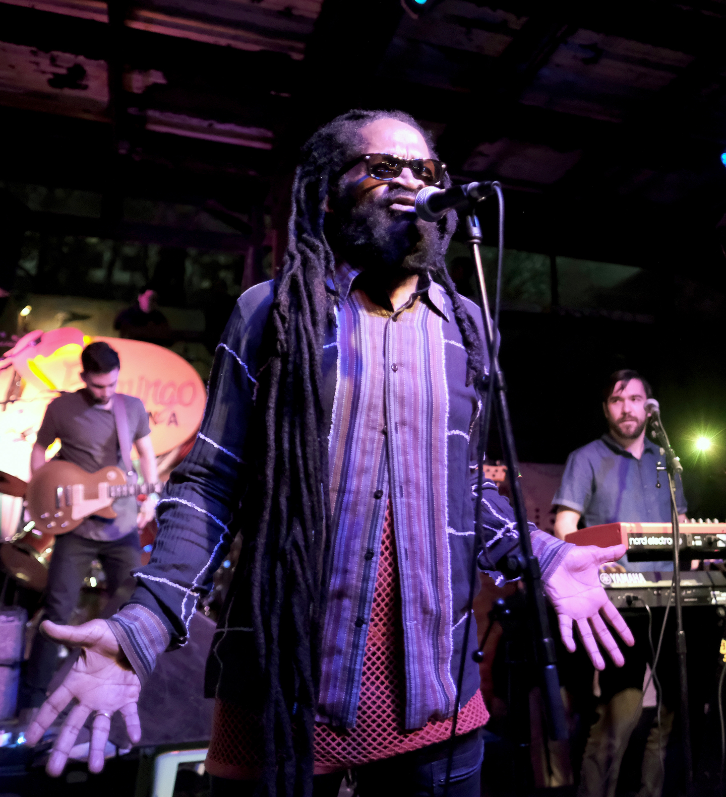 Spiritual of Spiritual & the Oufah band performs onstage at SXSW presents Reggae at Flamingo Cantina.