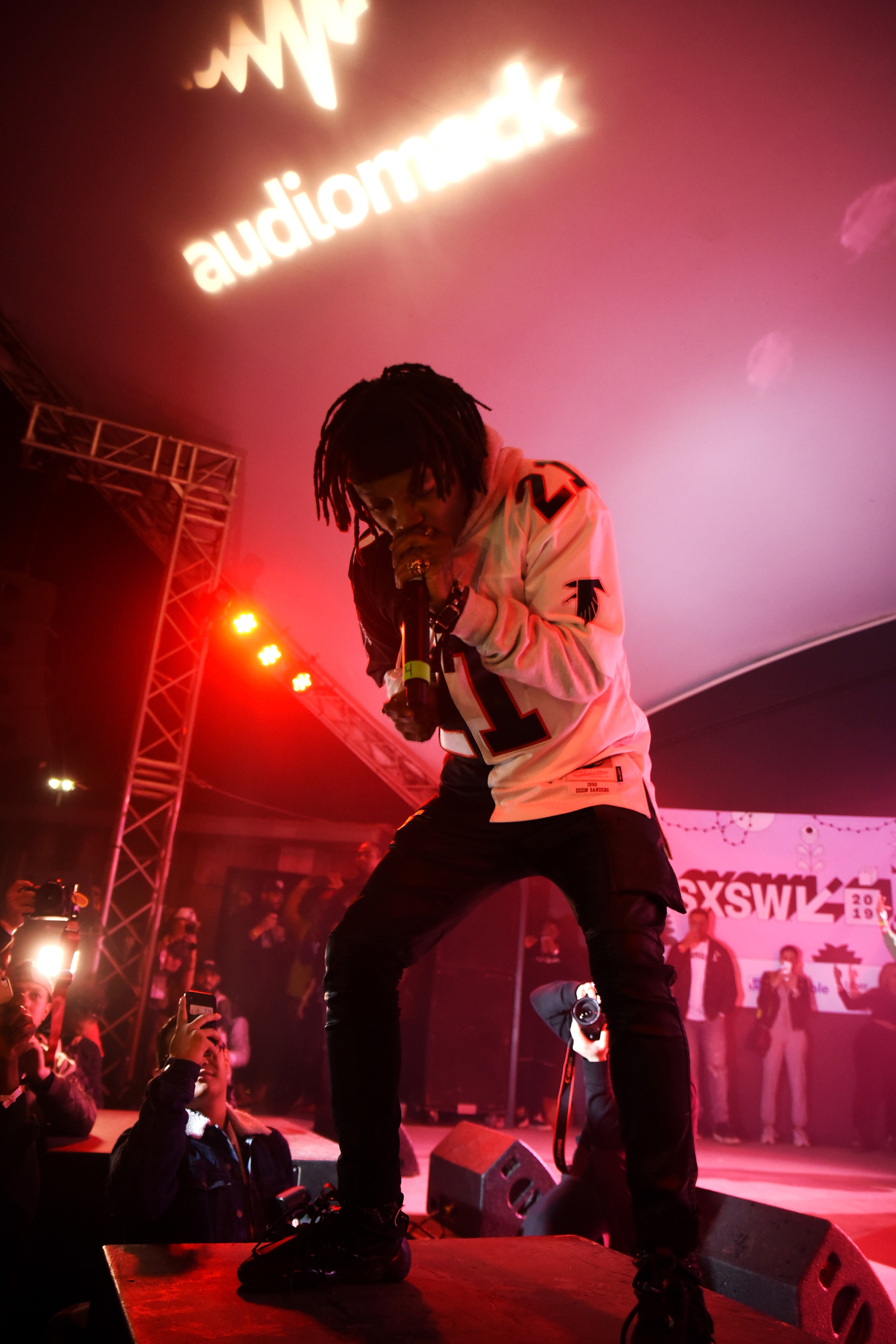 J.I.D peforms onstage at DNES Marketing showcase at Stubb's.