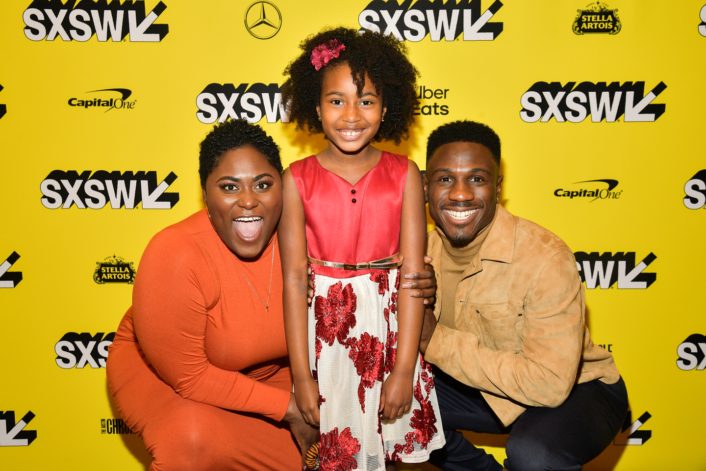 Danielle Brooks, Calah Lane, and Marchánt Davis attend the The Day Shall Come premiere at the Paramount Theatre.