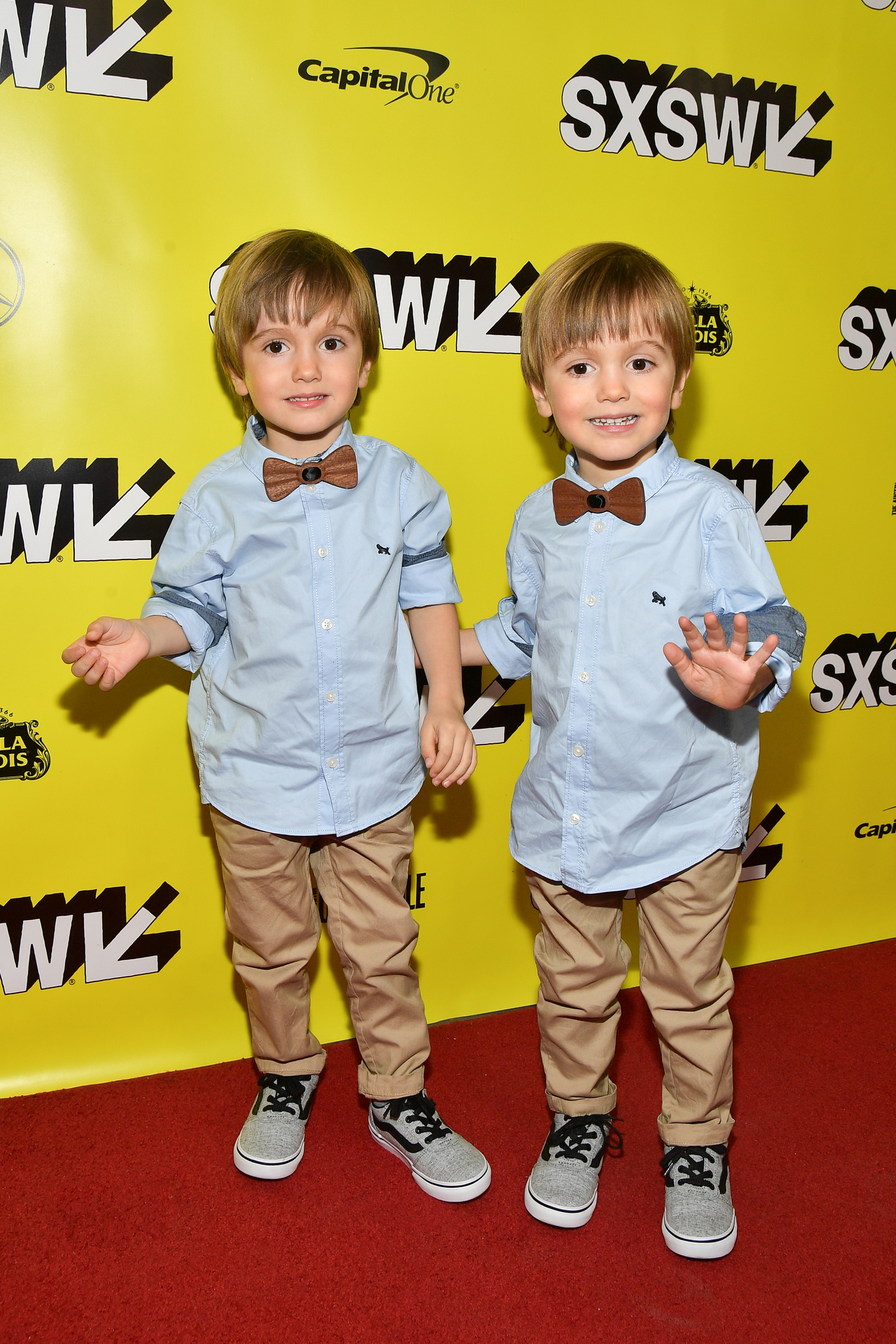 Hugo Lavoie and Lucas Lavoie attends the Pet Sematary premiere at the Paramount Theatre.