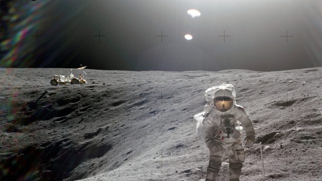 Charlie Duke on the moon: April 21, 1972. Courtesy of NASA on The Commons