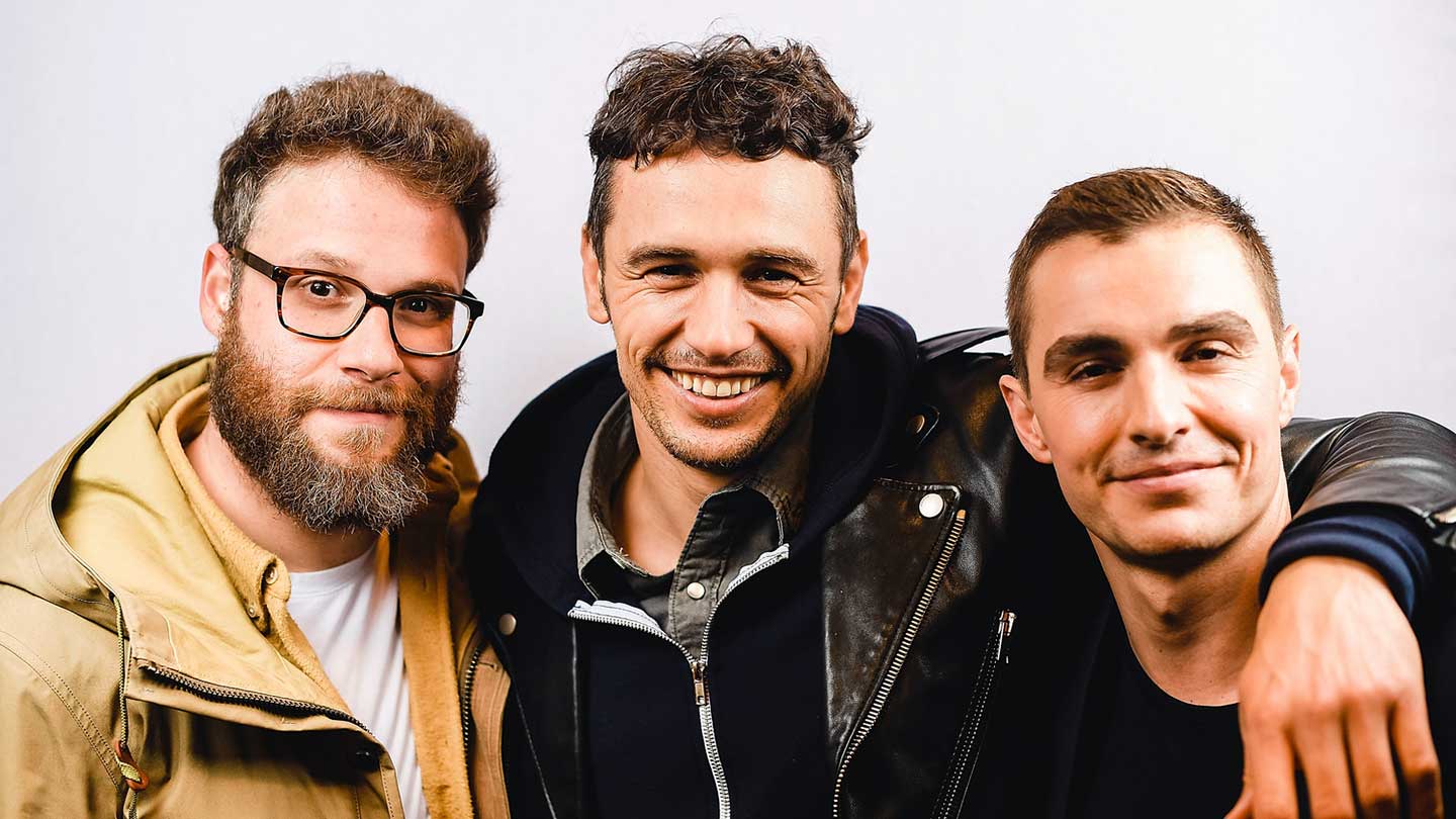 Seth Rogen, James Franco, and Dave Franco pose for a portrait at The Disaster Artist's SXSW screening