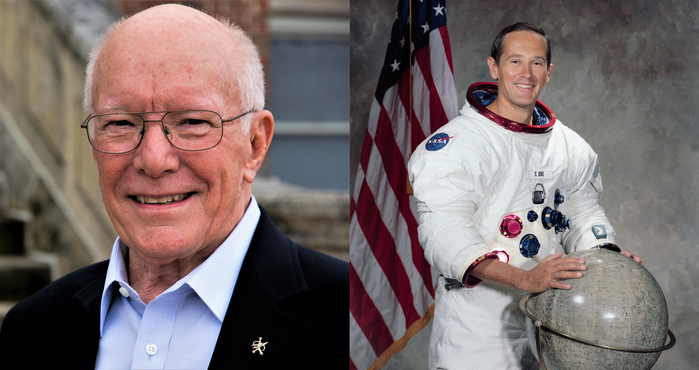 Gerry Griffin (Left) and Charlie Duke (Right). Courtesy of NASA on The Commons
