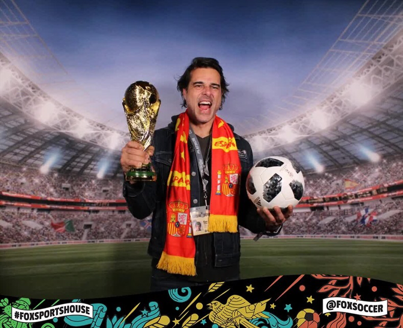 A 2018 FIFA World Cup photo booth was featured at the FOX Sports House.