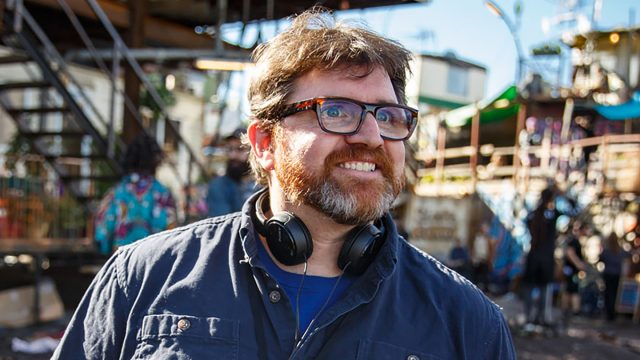 Ernest Cline on the set of Ready Player One. Photo by Jaap Buitendijk