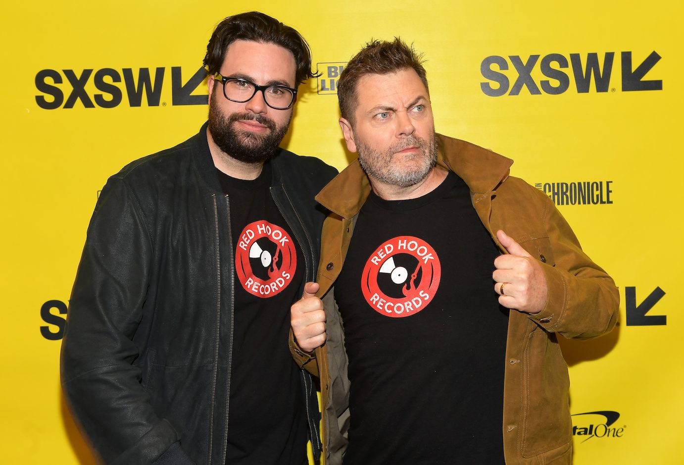 Director Brett Haley and Nick Offerman at the Hearts Beat Loud screening at the Paramount Theatre. Photo by Matt Winkelmeyer/Getty Images for SXSW