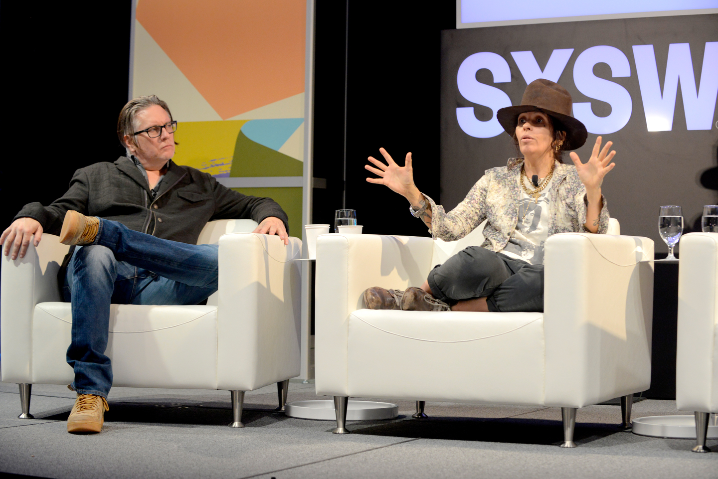 Kerry Brown and Linda Perry held a Music Keynote Conversation on Thursday. Photo by Nicola Gell/Getty Images for SXSW
