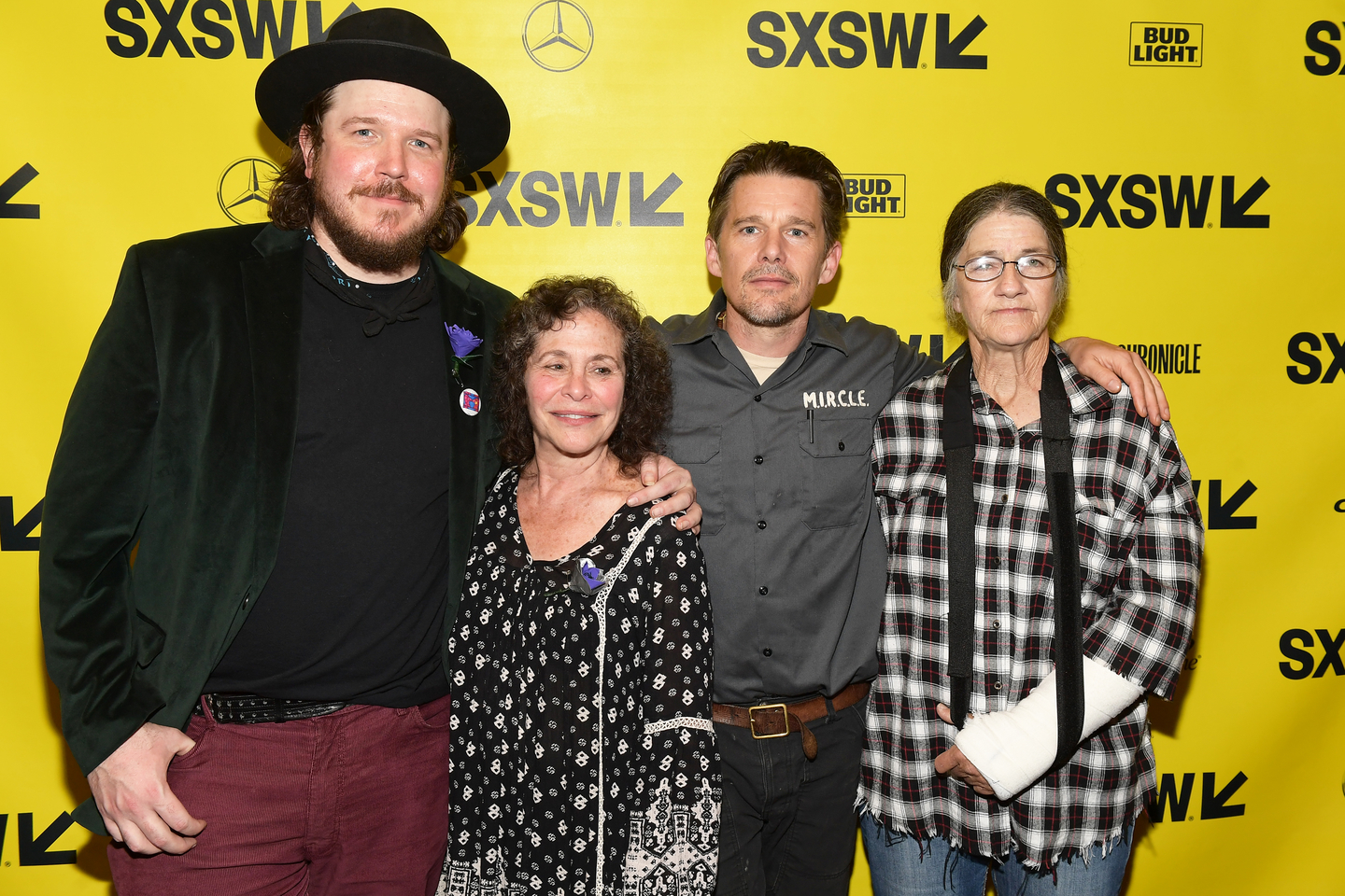 Ben Dickey, Sybil Rosen, Ethan Hawke and Marsha Weldon attended the Blaze screening at the Paramount Theatre.