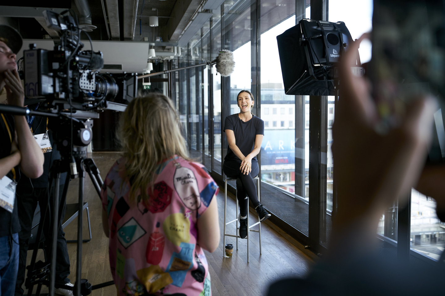 An interview with Adriene Mishler. Photo by Richard Pflaume/Daimler AG