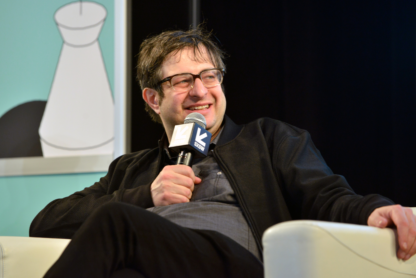 Eugene Mirman at The Big Picture Live Podcast – Photo by Nicola Gell/Getty Images for SXSW