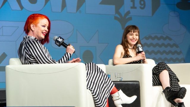 Shirley Manson and Lauren Mayberry at their Music Keynote – Photo by Errich Petersen