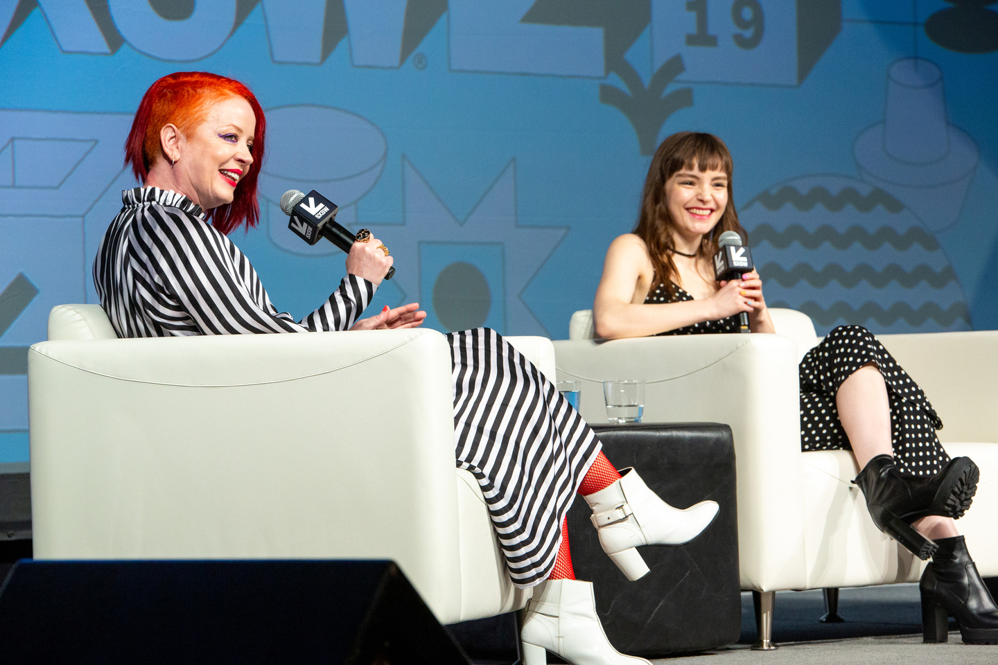 Shirley Manson and Lauren Mayberry at their Music Keynote – Photo by Errich Petersen