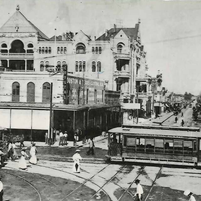 Sixth Street and Congress Avenue, Turn of the Century, in Austin, Texas