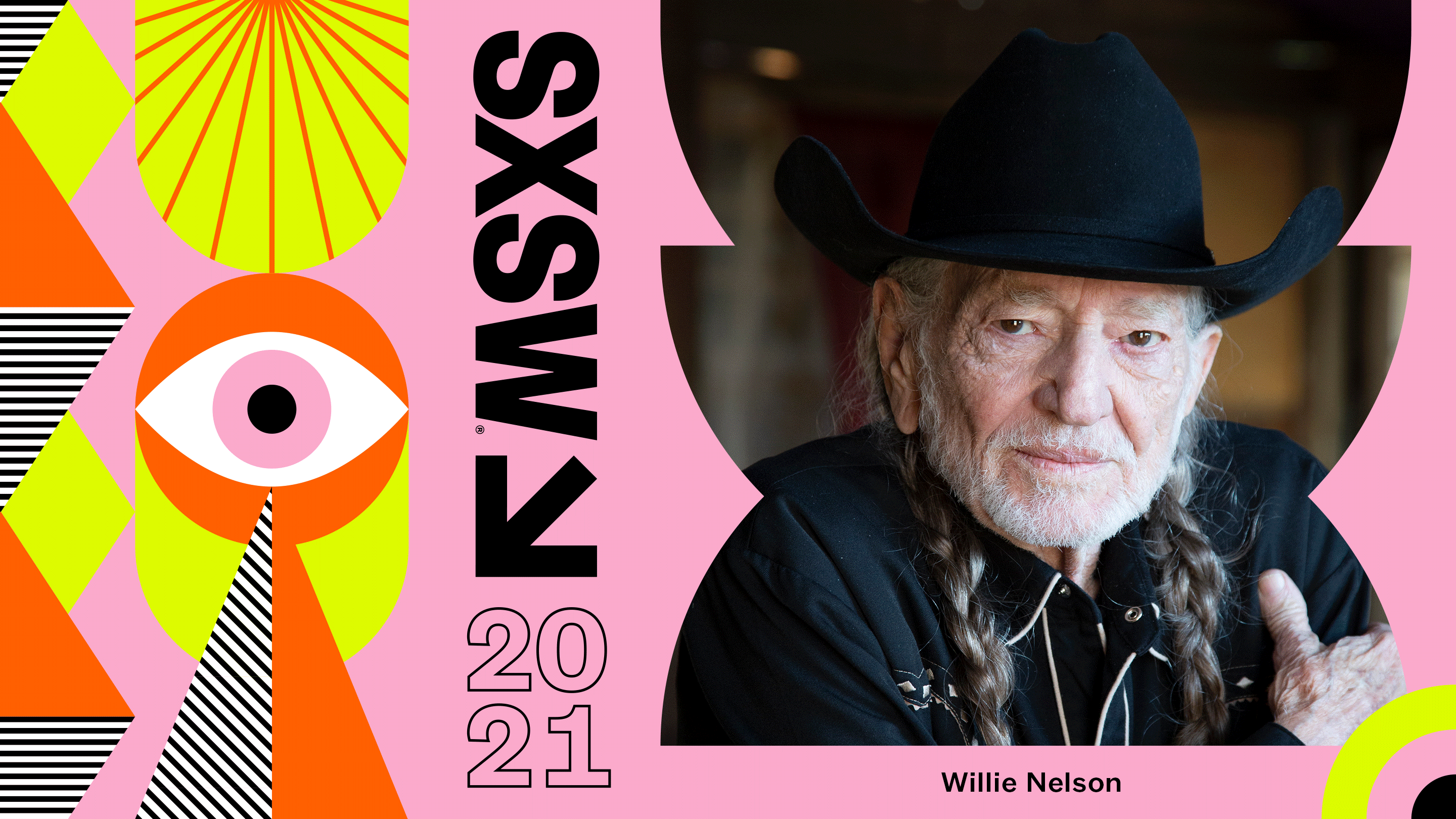 2021 SXSW Keynote Willie Nelson - Photo by Pamela Springsteen; and Featured Speakers The Chainsmokers – Alex Pall and Drew Taggart; and Queen Latifah - Photo by Sophy Holland (CBS)